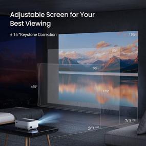 img 1 attached to 📽️ WiFi Projector, 1080p HD Mini Projector with Cellular Phone Screen Sync, 6500L Movie Projector Compatible with TV Stick, PS4/5, HDMI, USB, AV, SD, Laptop - Upgraded 2021