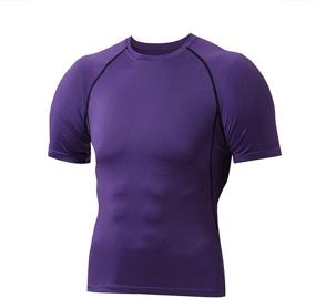 img 4 attached to Workout Compression Fitness T Shirts XX Large