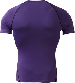 img 3 attached to Workout Compression Fitness T Shirts XX Large