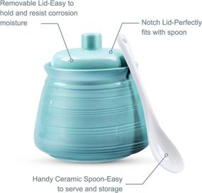 img 2 attached to 🌟 NJCharms Ceramic Porcelain Seasoning Turquoise: Taste-Enhancing Charm for your Kitchen!