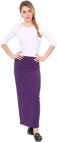 img 3 attached to Stylish and Modest Kosher Casual Women's Cotton Stretch Maxi Pencil Skirt: Perfect blend of comfort and elegance!