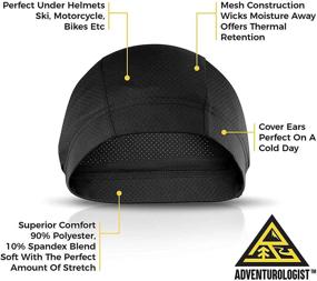 img 3 attached to 🧢 Adventurologist Skull Caps: Stylish Black Duo Pack for Ultimate Comfort