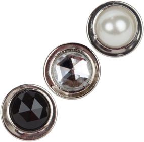 img 3 attached to 💎 Trenton Gifts Cover Up Buttons - Set of 3 - Pearl Black Diamond