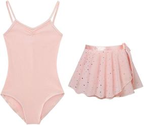 img 3 attached to Ballet Leotards for Girls: Dance Dress with Shiny Sequin Skirt, Removable Ballerina Outfits, Ideal for Ages 3-9 Years