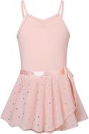 ballet leotards for girls: dance dress with shiny sequin skirt, removable ballerina outfits, ideal for ages 3-9 years logo