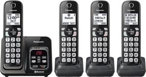 img 3 attached to PANASONIC KX-TGD564M: Expandable Cordless Phone System with Link2Cell Bluetooth, Voice Assistant, Answering Machine, and Call Blocking - 4 Handsets - Metallic Black