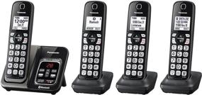 img 4 attached to PANASONIC KX-TGD564M: Expandable Cordless Phone System with Link2Cell Bluetooth, Voice Assistant, Answering Machine, and Call Blocking - 4 Handsets - Metallic Black