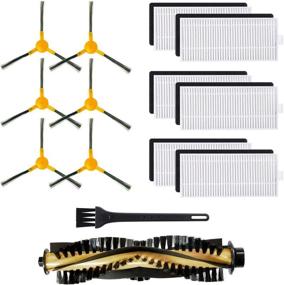 img 4 attached to High-Quality Replacement Parts for Tesvor X500 Robotic Vacuum Cleaner - Filters, Side Brushes, and Rolling Brush Set (Pack of 13)