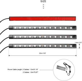 img 2 attached to Xiphoer интерьерная автомобильная светодиодная лента: многоцветный RGB набор подсветки для ног с функцией активации по звуку и беспроводным пультом управления.