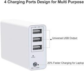 img 3 attached to Wakeach 45W/60W USB Charger for MacBook Air & Pro 🔌 13 inch, Replacement Magnetic 2 Connector - Portable Travel Wall Charger