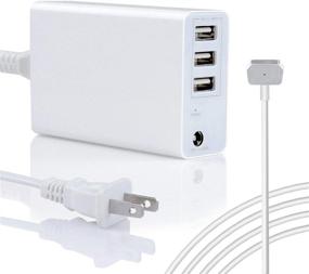 img 4 attached to Wakeach 45W/60W USB Charger for MacBook Air & Pro 🔌 13 inch, Replacement Magnetic 2 Connector - Portable Travel Wall Charger