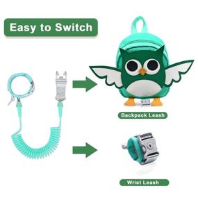 img 3 attached to 🦉 Secure Your Toddler with our Owl Design Backpack Leash - Preschool Accordion Kid Harness with 8.2 Feet Wrist Leash