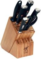 🔪 zwilling j.a. henckels twin four star ii 7-piece knife set: complete with block for effortless culinary mastery logo