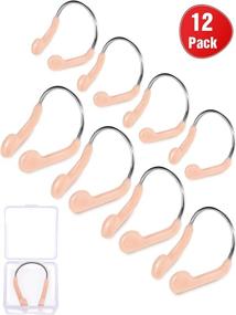 img 4 attached to 🏊 Nose Clip Swimming Protectors - Swim Nose Clips & Plugs for Adults and Kids, Beige (Pack of 12)