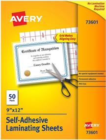 img 3 attached to 🔆 Avery Clear Laminating Sheets, 9x12, Permanent Self-Adhesive, Pack of 50 Sheets (73601)