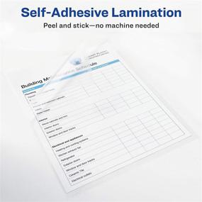 img 1 attached to 🔆 Avery Clear Laminating Sheets, 9x12, Permanent Self-Adhesive, Pack of 50 Sheets (73601)