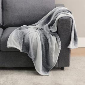 img 1 attached to Bedsure Grey Fleece Throw Blankets - Cozy Lightweight 🛋️ Soft Throws for Couch and Sofa, 50 x 60 Inches