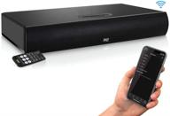 📺 pyle upgraded 2018 tv soundbar soundbase bluetooth - wireless surround sound system for tv's with built-in subwoofer, remote control, aux rca optical digital inputs for tv pc - psbv600bt logo