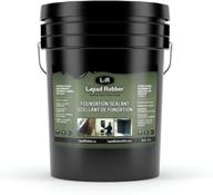 🌧️ waterproof and easy-to-apply liquid rubber concrete foundation sealant - outdoor & indoor coating, black, 5 gallon логотип