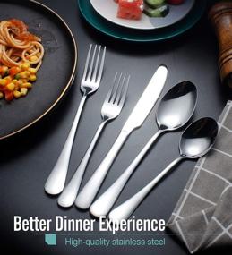 img 2 attached to Durable Stainless Steel Silverware Set: Dishwasher-Safe and Long-Lasting