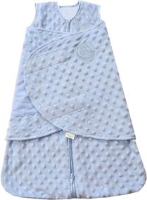 img 2 attached to 👶 HALO Sleepsack Swaddle, 3-Way Adjustable Wearable Blanket, TOG 3.0, Velboa, Blue Plush Dots, Small Size, 3-6 Months
