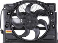 🔧 tyc 611190 bmw 3 series e46 clutch radiator fan assembly, black - high-quality replacement cooling fan for optimal performance logo