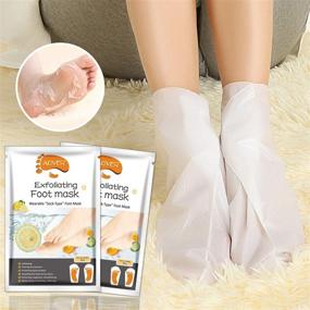 img 2 attached to 🦶 Foot Peel Mask (3 Pack) - Exfoliating Treatment for Cracked Heels, Rough Skin, and Calluses - Repairing Dead Skin and Restoring Smoothness