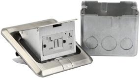 img 1 attached to Lew Electric Square Stainless Steel PUFP GFI Electrical Receptacle