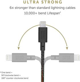 img 2 attached to 🔌 Надёжный USB-C to Lightning кабель Native Union Belt Cable длиной 4 фута [сертифицирован MFi] с усиленной структурой и кожаным ремешком - совместим с iPhone/iPad (Космос)