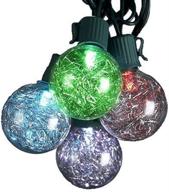 💡 illuminate your décor with kurt adler ul 10-light g40 tinsel balls led light set in stunning silver логотип