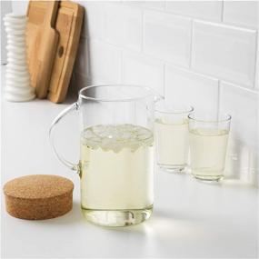 img 1 attached to 🍶 Кувшин из прозрачного стекла с крышкой - 8,66 х 7,09 х 4,72 дюйма - Ikea