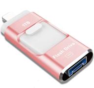 1tb pink usb flash drive - sttarluk photo stick usb 3.0 pen drive for iphone/ipad, external storage memory stick compatible with ipad/ipod/mac/android/pc logo