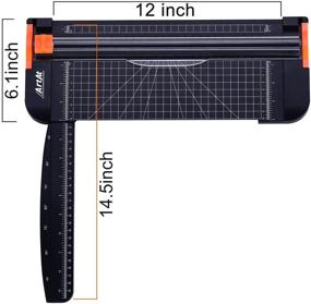 img 1 attached to 📐 АртАт Рубанок для бумаги типа гильотина А4: 12-дюймовый бумагорез с автоматическими безопасными лезвиями - Идеально подходит для скрапбукинга, рукоделия, купонов, винила, этикеток и фотографий!