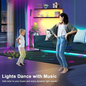 img 3 attached to Tenmiro 32.8ft LED Lights with Smart APP Control, Music Sync, RGB Color Changing Strips, Remote, for Bedroom, Kitchen, and Party