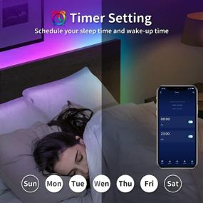 img 2 attached to Tenmiro 32.8ft LED Lights with Smart APP Control, Music Sync, RGB Color Changing Strips, Remote, for Bedroom, Kitchen, and Party