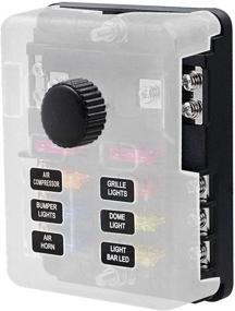 img 3 attached to BlueFire 6 Way Blade Fuse Box Fuse Block Standard Circuit Fuse Holder With LED Light Indication &Amp