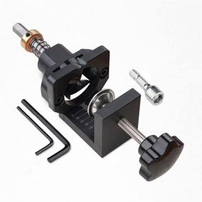 img 3 attached to 🔩 Ultimate Precision: 35mm Concealed Hinge Jig with Clamp - Forstner Drill Bit - Drilling Guide - Hole Punch Locator Kit - Woodworking Cabinet Door Installation Tool - High-Grade Aluminum Alloy