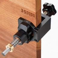 🔩 ultimate precision: 35mm concealed hinge jig with clamp - forstner drill bit - drilling guide - hole punch locator kit - woodworking cabinet door installation tool - high-grade aluminum alloy logo