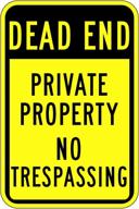 🚫 visible warning: dead private property trespassing sign - deter unwanted intruders logo