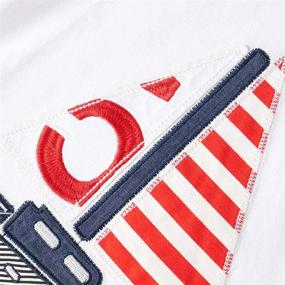 img 1 attached to Toddler Sleeve Sailboat T Shirt Stripe Boys' Clothing