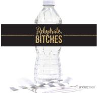 🥂 andaz press cheers bitches bachelorette party water bottle label stickers: 20-pack, fun and stylish collection! logo