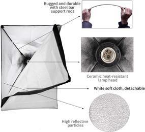 img 3 attached to 50x70CM Professional Softbox Lighting Kits: Continuous Light System Soft Box for Photo Studio Equipment, Ideal for Photography