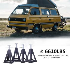 img 1 attached to 🏕️ Homeon Wheels Plastic Stabilizer Stack Jacks: Support Up to 6610 lbs for RVs, Trailers & More (4 Packs)