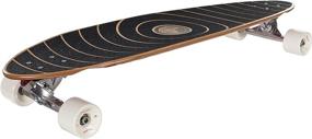 img 3 attached to Flybar Pintail Cruiser Longboard Skateboards 36” x 9.6 - Strong & Lightweight 7 Ply Canadian Maple Complete Skateboards - Smooth 70mm 78A PU Wheels - High Speed ABEC 7 Bearings