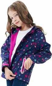 img 2 attached to 🌧️ DecaThee Girls Boys Rain Jackets: Lightweight Waterproof Hooded Raincoat for Kids - Outdoor Windbreakers for Breathable Protection