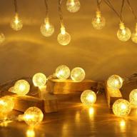 🎉 merdeco plug in string lights: 10ft 20 led globe lights for party & wedding decor - warm white fairy lights for indoor & outdoor use logo