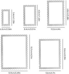 img 1 attached to 📐 2 PCS Rectangle Dies for Card Making, FineGood Metal Cutting Dies for DIY Scrapbooking Albumn - Embossing Stencils Included