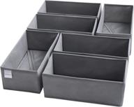 📦 6-pack dresser organizers for clothing and baby storage - woven fabric drawer organizers, baby clothes organizer for bedroom (1 large cell) логотип