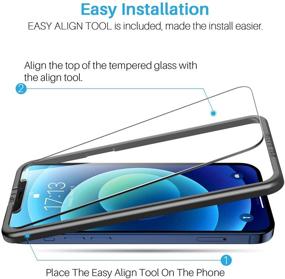 img 2 attached to 📱[3+3 Набор] Защитное стекло LK для экрана iPhone 12 + защитное стекло для камеры, закаленное стекло 9H, совместимо с iPhone 12, устойчиво к царапинам и воде, легкость установки, высокая четкость изображения.