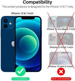 img 3 attached to 📱[3+3 Набор] Защитное стекло LK для экрана iPhone 12 + защитное стекло для камеры, закаленное стекло 9H, совместимо с iPhone 12, устойчиво к царапинам и воде, легкость установки, высокая четкость изображения.